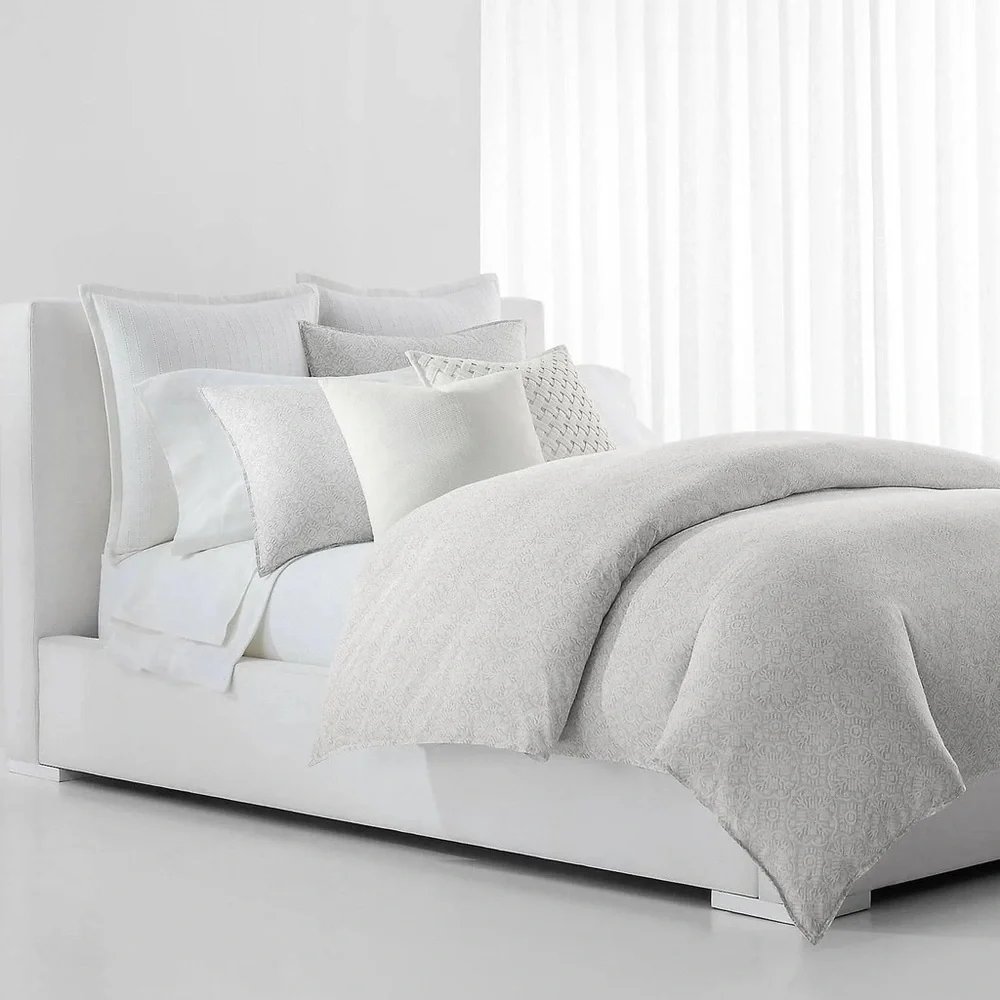 Lauren Ralph Lauren Emilia Tonal Medallion King Duvet Cover 3-Pc Set NEW $430